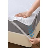 Hrnzafer Tekstil Terry Pamuklu Sıvı Geçirmez Köşe Lastikli Sessiz Alez – Tek / Çift Kişilik, Bebek & Çocuk - 90 x 190 cm - Beyaz