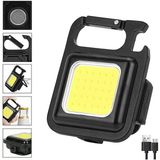 Hs-37 LED Anahtarlıklı Cep Boy Cob LED Metal Kasa Mıknatıslı Şişe Açacağı Usb’li Şarj E