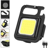 Hs-37 LED Anahtarlıklı Cep Boy Cob LED Metal Kasa Mıknatıslı Şişe Açacağı Usb’li Şarj Edilebilir El Feneri - Lisinya
