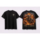 HS Call Of The North Erkek Baskılı Streetwear T-Shirt – Siyah - XL/STD