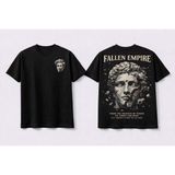 HS Fallen Empire Erkek Baskılı Streetwear T-Shirt – Siyah - M/STD