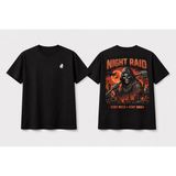 HS Night Raid Erkek Baskılı Streetwear T-Shirt – Siyah - S/STD