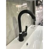 Hsa Sıyah Lavabo Bataryası Pirinç Malzemeden Yapılmış Şık Tasarım Özellikli Model - Siyah