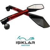 Hsb CF Moto CLX Serisi Rizoma Ayna Kırmızı SRCK052