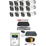 Hsc Bilişim 12'li 5mp (4k) Ip Kamera Seti | Poe | Hikvision Nvr | Iç/dış Mekan | Gece Görüş | Ses Kayıt | - Renkli