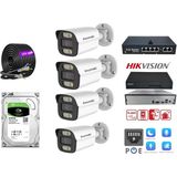 Hsc Bilişim 4’lü 5mp Ip Kamera Seti | Poe | Hikvision Nvr | Iç/dış Mekan | Gece Görüş | Ses Kayıt | Izlem - Renkli