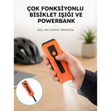 Hsc Bilişim 5000 Mah Bataryalı Bisiklet Farı Cob Çakar Çok Fonksiyonlu Yeni Nesil - Çok Renkli
