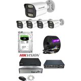 Hsc Bilişim 5'li 5mp Ip Kamera Seti | Poe | Hikvision Nvr | Iç/dış Mekan | Gece Görüş | Ses Kayıt | Izlem - Renkli