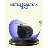 Hsc Bilişim 6 cm Döner Kilitsiz Ayak Tek Parça - 001-Renkli