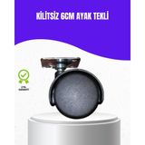 Hsc Bilişim 6 cm Kilitsiz Masa Ayağı Tekli Döner Tekerlek - 001-Renkli