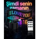 Hsc bilişim 60 cm LED Matrix Panel 16x96 Piksel Bluetooth Kontrollü RGB Kayan Yazı Ekranı tknUCZZZLEDMATRİX60CM-2