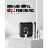 Hsc bilişim 6000mAh Bataryalı Type-C Şarjlı Diyafram Tip Kompresör LED Işıklı tknXUCZZZZC001ARAÇPOMPASI-2-1