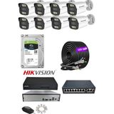 Hsc Bilişim 8'li 5mp Poe Ip Kamera Seti | Hikvision Nvr | Ses Kayıtlı | 2tb HDD | Metal Kasa 3.6mm Iç/dış Ortam - Renkli