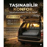 Hsc Bilişim Araç Içi Şişme Yatak Araba Kamp Yatağı Çanta Elektrikli Pompa Tamir Kiti Yastıklı Yatak Seti - Çok Renkli
