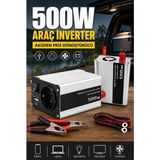 Hsc Bilişim Araç Karavan Için 500W 12V Dc 220V Ac USB Çıkışlı Fanlı Inverter Akü Güç Dönüştürücü - 001-Renkli