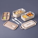 Hsc Bilişim Aryıldız Bento Lunch Box Beige 2000 ml - 001-Renkli