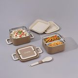 Hsc Bilişim Aryıldız Bento Lunch Box Yemek Termosu Kare Haki 1400 ml AR262115 - 001-Renkli
