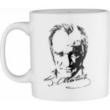 Hsc Bilişim Atatürk Baskılı Beyaz Kupa - 001-Renkli - 0 - 499 ml