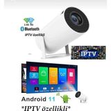 Hsc Bilişim Beyaz LED Projeksiyon Cihazı Hd Çözünürlük 2000:1 Kontrast 200 Ansilümen Wifi Bluetooth