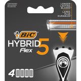 Hsc Bilişim Bic Hybrid 5 Flex 4'lü Yedek Tıraş Bıçağı Kartuşu (5 Bıçak), 5 Nano Teknolojik Titanyum Bıçak, E Vi