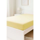 Hsc bilişim Çift Kişilik Düz Penye %100 Pamuklu Lastikli Çarşaf 180X200 Newsheet Sarı
