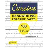 Hsc Bilişim Cursive Handwriting Practice Paper With Angled Vertical Guides 100 Blank Writing White Pages 8.5"x1 - 1 Adet - 001-Renkli