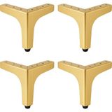 Hsc Bilişim Dekor 12 cm Gold 4 'lü Set Altın Metal Mobilya Ayağı Dayanıklı Tasarım Koltuk Sehpa Ünite - 001-Renkli