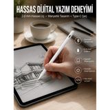 Hsc Bilişim Dokunmatik Kalem Beyaz Şarjlı Yedek Uçlu - 001-Renkli