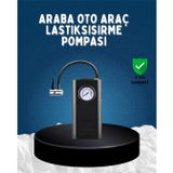 Hsc bilişim Elektrikli Hava Kompresörü Type-C USB Şarjlı Çok Fonksiyonlu Lastik Pompası tknUCZZZHS255ARAÇPOMPASI