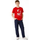 Hsc Bilişim Erkek Çocuk Atatürk Baskılı Tişört Kısa Kollu Bisiklet Yaka T-Shirt - Kırmızı