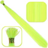 Hsc Bilişim Fiber Sentetik Boncuk Kaynaklık Renkli Saç - Neon Sarı - 100 Adet - 001-Renkli