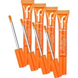 Hsc Bilişim Flormar Renk Veren Meyve Aromalı Nemlendirici Dudak Parlatıcısı 002 Orange (4 Paketi) - 951-Renkli
