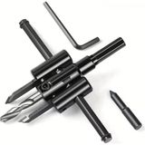 Hsc Bilişim Jouis Panç Delme Ayarlanabilir Alçı Panç Delme Aparatı – 2 Bıçaklı Daire Testeresi – 30MM-200MM Del