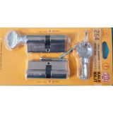 Hsc Bilişim Kale Kilit 264 Ortak Anahtarlı 2'li Set (Snc+Smc) Kilit Silindiri, Barel (68 Mm) - 001-Renkli