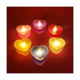 Hsc Bilişim Kalpli Tealight Pilli Mum - 001-Renkli