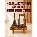 Hsc Bilişim Klasik Tasarımlı Ahşap Kum Saati – Ev Ofis Için Masaüstü Aksesuarı - 1 cm - Pembe