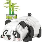 Hsc Bilişim LZ-8804 Loz Dinlenen Panda 340 Parça Block Oyuncak - 01 - Mavi