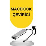 Hsc Bilişim Macbook Pro/air Uyumlu USB Type-C 8 In 1 Hub Dönüştürücü Çevirici Çoklayıcı USB Hdmı Micro Sd 8 Gir