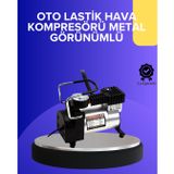 Hsc bilişim Metal Gövdeli Oto Lastik Hava Kompresörü 12V 140 PSI Hızlı Şişirme Oto Bakım Seti tknUCZZZKOMPRESÖR
