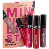 Hsc Bilişim Mini Cream Lip Stain - 3'lü Bulaşmayan Kadife Bitişli Mini Ruj Seti - 951-Renkli