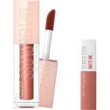 Hsc Bilişim New York Lifter Gloss Nemlendirici Dudak Parlatıcısı 009 Topaz & Mini Stay Matte I - 951-Renkli