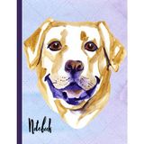 Hsc Bilişim Notebook: Yellow Labrador Dog School Notebook 100 Pages Wide Ruled Paper - 1 Adet - 001-Renkli
