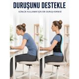 Hsc bilişim Omuz Sırt Bel Destek Korsesi Fileli Dik Duruş Postür Destekleyici Korse