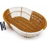 Hsc Bilişim Oval Hasır K.rengi - Beyaz Ekmek Sepeti 28X20CM BX40 - 001-Renkli