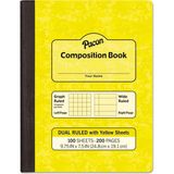 Hsc Bilişim Pacon Çift Çizgili Kompozisyon Kitabı, Sarı, 1/4" Izgara & 3/8" Geniş Çizgili 9-3 ⁄4" x 7-1⁄2", 100 - 1 Adet - 001-Renkli
