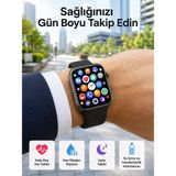 Hsc Bilişim Plastik Kordonlu Kalp Atışı Uyku Takibi ve Çağrı Cevaplayabilen Akıllı Saat - 0-Kahverengi - 35 - 48 mm