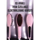 Hsc Bilişim Saç Düzleştirici Tarak Isı Ayarlı Yıpranma Önleyici Düzleştirici Fön Tarak - 000