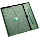 Hsc Bilişim Senon Deri Defter Kalem Set Kutulu Özel Tasarım Hediyelik Set Yeşil - 1 Adet - 001-Renkli