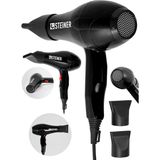 Hsc Bilişim Steiner 3600 Watt Profesyonel Saç Kurutma Makinesi Fön Makinesi Ac Motor MS-9001 Siyah + 2 Ad - 001-Renkli