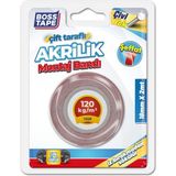 Hsc Bilişim Tape Seffaf Çift Tarafli Akrilik Montaj Bandi, mm x 2 M, Kirmizi - 001-Renkli
